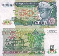 Billets De Banque Zaire Pk N° 32 - 50 Zaires - Zaïre