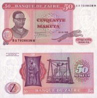 Billet De Banque Zaire Pk N° 17 - 50 Makuta - Zaire