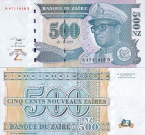 Billet De Collection Zaire Pk N° 65 - 500 Nouveaux Zaires - Zaïre