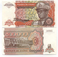 Billets Banque Zaire Pk N° 43 - 500000 Zaires - Zaïre