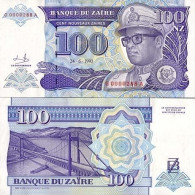 Billets Banque Zaire Pk N° 58 - 100 Nouveaux Zaires - Zaïre