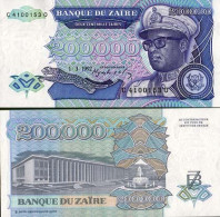 Billet De Banque Zaire Pk N° 42 - 200000 Zaires - Zaïre