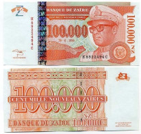 Billets Banque Zaire Pk N° 77 - 100 000 Zaires - Zaïre