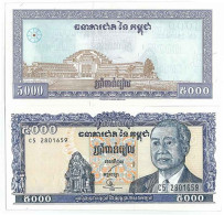 Billets De Banque Cambodge Pk N° 46 - 5000 Riel - Cambogia