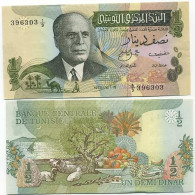 Billet De Banque Tunisie Pk N° 69 - 1/2 Dinar - Tusesië