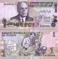 Billets Collection Tunisie Pk N° 70 - 1 Dinar - Tusesië