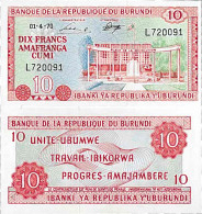 Billet De Banque Collection Burundi - PK N° 20B - 10 Francs - Burundi