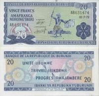 Billet De Banque Collection Burundi - PK N° 21B - 20 Francs - Burundi