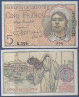 Billet De Banque Collection Tunisie - PK N° 16 - 5 Francs - Tusesië