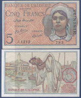 Billet De Banque Collection Tunisie - PK N° 16 - 5 Francs - Tunesien