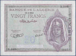 Billet De Banque Collection Tunisie - PK N° 17 - 20 Francs - Tusesië
