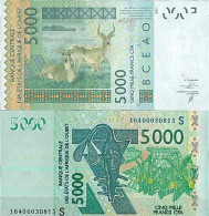 Billet De Banque Collection Afrique De L'Ouest Guinée Bissau - PK N° 917S - 5 000 Francs - Guinea–Bissau