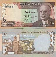 Billet De Banque Collection Tunisie - PK N° 66 - 0,5 Dinars - Tusesië
