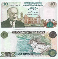 Billet De Banque Collection Tunisie - PK N° 76 - 10 Dinars - Tusesië
