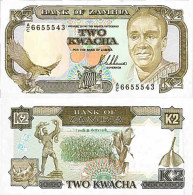 Billet De Banque Collection Zambie - PK N° 29 - 2 Kwacha - Sambia