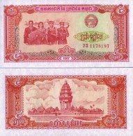 Billet De Collection Cambodge Pk N° 33 - 5 Riels - Kambodscha