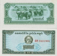 Billet De Banque Cambodge Pk N° 25 - 0,1 Riel - Cambodia