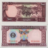 Billets De Banque Cambodge Pk N° 31 - 20 Riels - Kambodscha