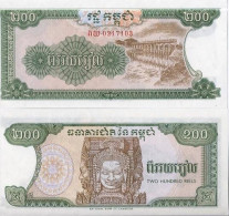 Billets Banque Cambodge Pk N° 37 - 200 Riels - Kambodscha