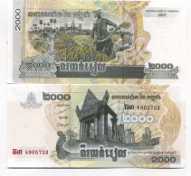Billet De Collection Cambodge Pk N° 59 - 2000 Riels - Cambodge