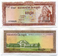 Billet De Banque Cambodge Pk N° 11 - 10 Riels - Kambodscha