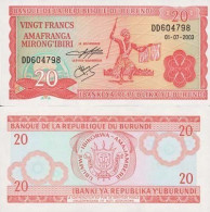 Billets Collection Burundi Pk N° 27 - 20 Francs - Burundi