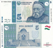 Billets De Collection Tadjikistan Pk N° 15 - 5 Somoni - Tagikistan