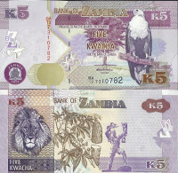 Billets De Banque Zambie Pk 50 - 5 Kwachas - Sambia