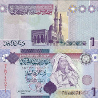 Billets De Banque Libye Pk N° 71 - 1 Dinars - Libië