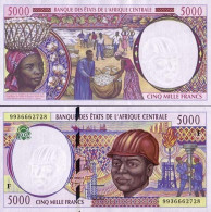 Billets De Banque Afrique Centrale Centrafrique Pk N° 304 - 5000 Francs - Centraal-Afrikaanse Republiek