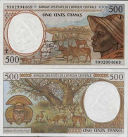 Billet De Banque Afrique Centrale Centrafrique Pk N° 301 - 500 Francs - Repubblica Centroafricana