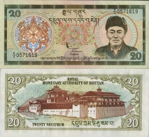 Billet De Collection Bhoutan Pk N° 16 - 20 Ngultrums - Bhutan