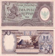 Billet De Collection Indonesie Pk N° 96 - 50 Rupiah - Indonésie