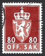 Norwegen Dienstm. 1955, Mi.-Nr. 81 Y, Gestempelt - Oficiales