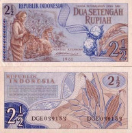 Billet De Collection Indonesie Pk N° 79 - 2,1/2 Rupiah - Indonésie