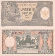 Billet De Collection Indonesie Pk N° 95 - 25 Rupiah - Indonésie