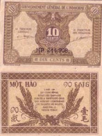 Billet De Collection Indochine Pk N° 89 - 10 Cents - Indochina