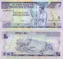 Billet De Banque Ethiopie Pk N° 47 - 5 Birr - Ethiopie