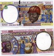 Billets Collection Afrique Centrale Tchad Pk N° 604 - 5000 Francs - Ciad