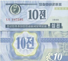 Billet De Collection COREE NORD Pk N° 25 - 10 Won - Corea Del Nord