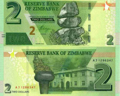 Billet De Banque Collection Zimbabwe - W N° 101 - 2 Dollars - Simbabwe