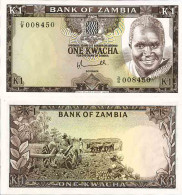 Billet De Banque Collection Zambie - PK N° 19 - 1 Kwacha - Zambie