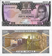 Billet De Banque Collection Zambie - PK N° 14 - 50 Kwacha - Zambie