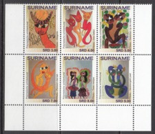 2017 Surinam Art Paintings   Complete Block Of 6  MNH - Suriname