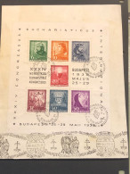 HUNGARY 1938 Eucharist Congress Miniature Sheet, Used With Special Cancel. See The Scan - Used Stamps