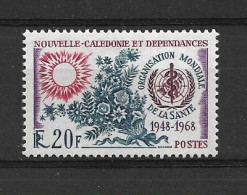 NEW CALEDONIA 1968 WHO 20th Anniversary Of The World Health Organization MNH - WGO