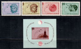 Bulgaria 1963 Mi# 1394-1397, Block 10 ** MNH - Space Flights Of Valeri Bykovski And Valentina Tereshkova - Ungebraucht