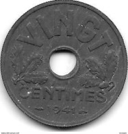 *france 20 Centiemes 1941   Km 899  Unc/ms63 !!! - 20 Centimes