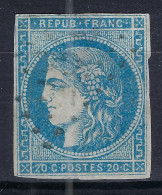 FRANCE Ca.1870: Le Y&T 45B, Obl. GC, Aminci, Forte Cote - 1870 Emission De Bordeaux