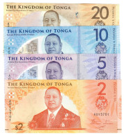 SET Tonga 2, 5, 10 & 20 Pa'anga 2023 (2024) UNC "A" - Tonga